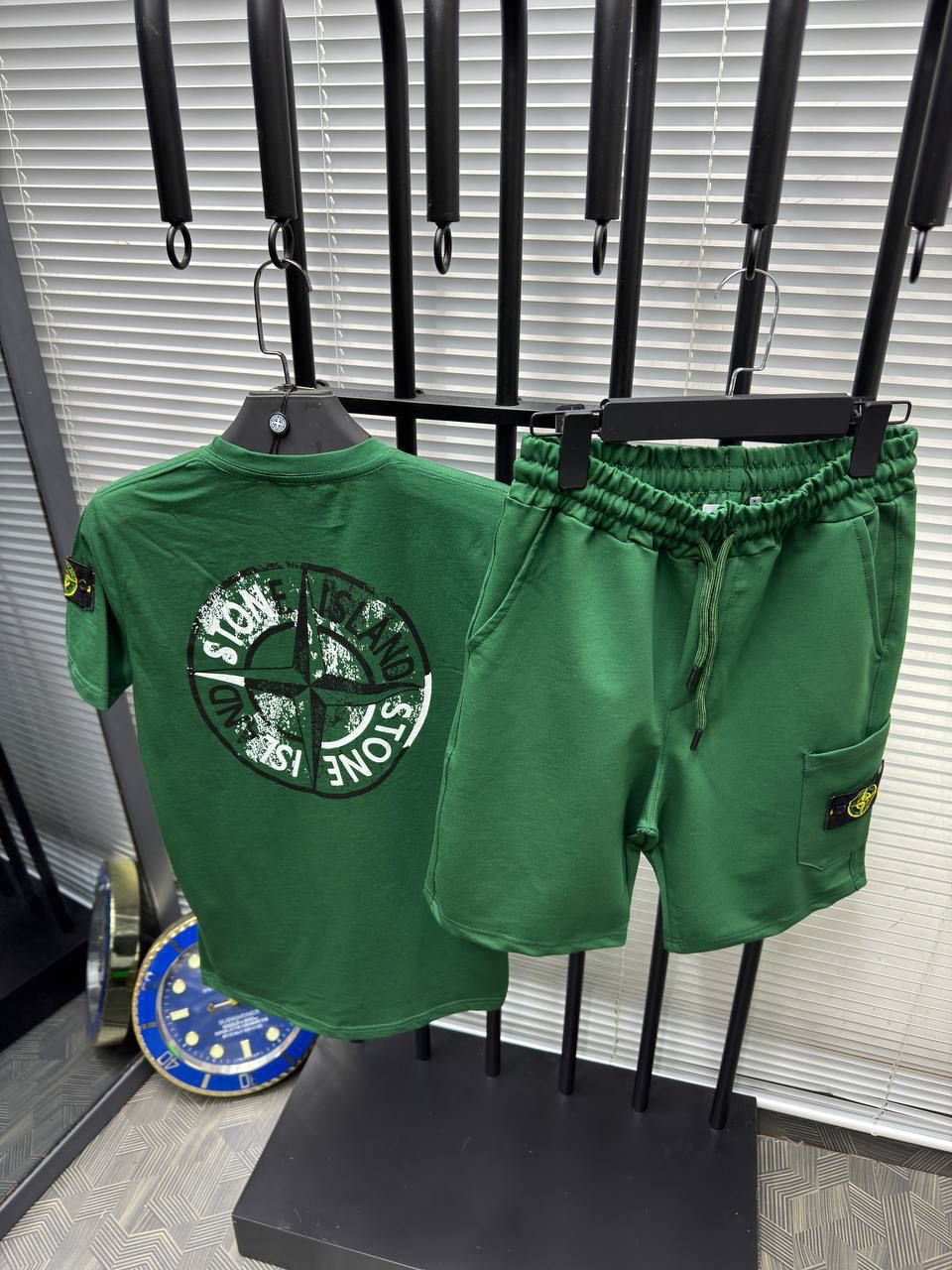 STONE ISLAND:SET OF T-SHIRT & SHORTS